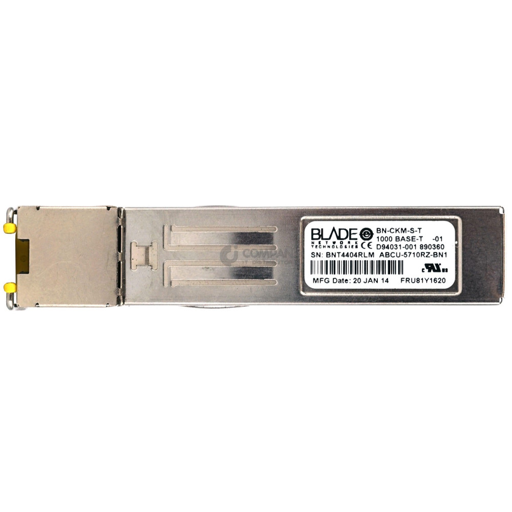 81Y1620 IBM BLADE NETWORK 1000BASE T 1GB SFP RJ45 COPPER OPTICAL TRANSCEIVER D94031-001, ABCU-5710RZ-BN1